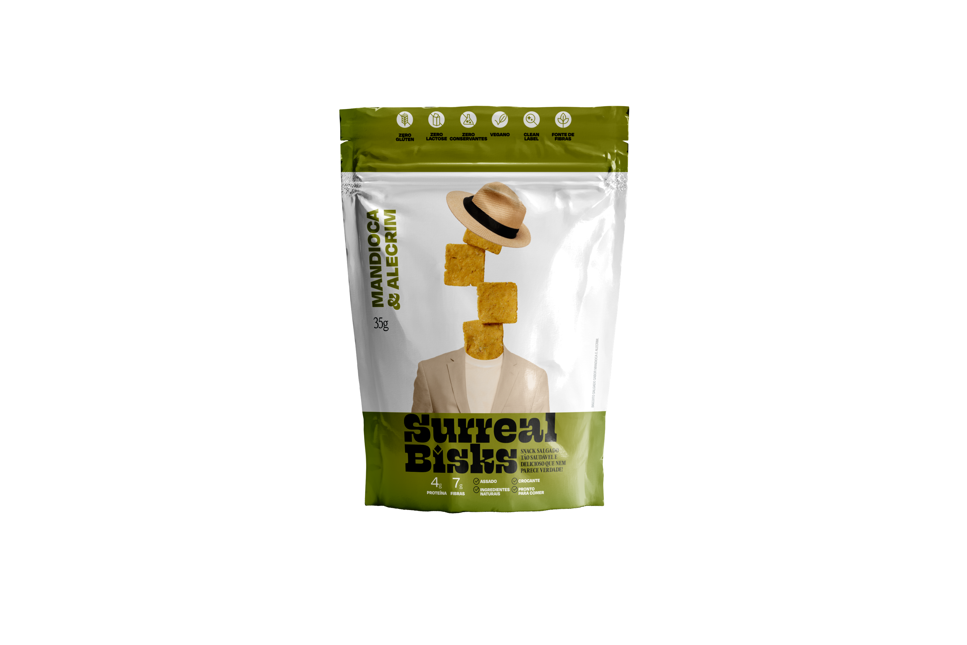 Pacote de Surreal Bisks sabor Mandioca e Alecrim